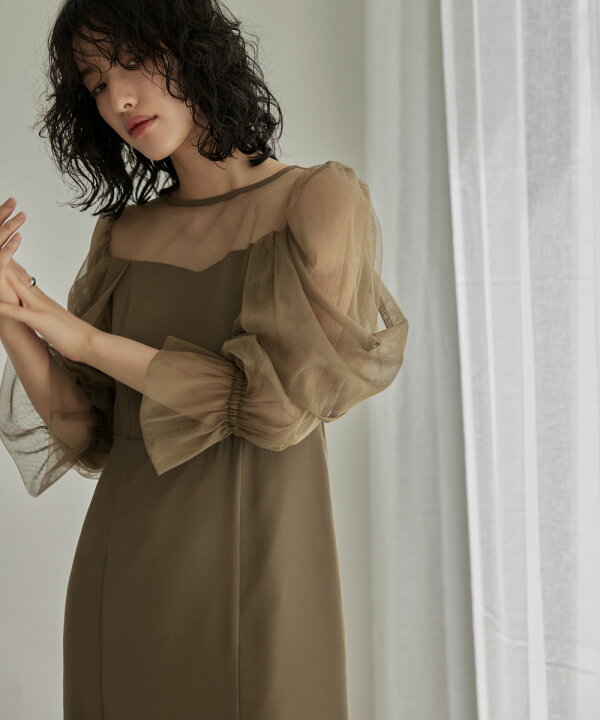 楽天市場】【全品8%オフクーポン！】チュールオフショルダードレス  