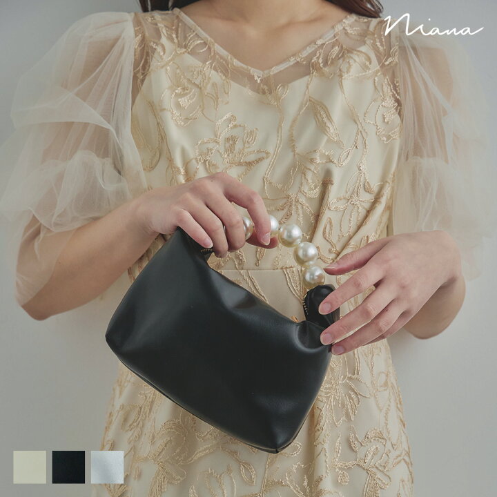 パールハンドル パール オケージョンバッグ MARY QUANT パールハンドル 