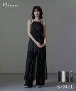 スパークルレースレディドレス 結婚式 パンツドレス セットアップ 3点セット アメスリ レース キャミワンピース ノー…