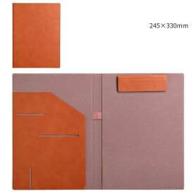 クリップファイル a4 二つ折 革 クリップファイル カート入れ ペン挿す 合皮 商談 上品 シンプル 多機能 クリップボード オフィス収納