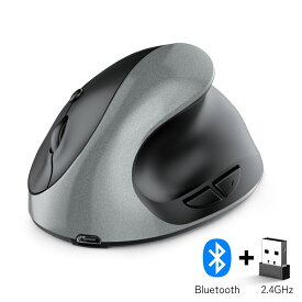 【保証あり】ワイヤレスマウス Bluetooth 腱鞘炎対策 無線マウス 2.4G 充電式 USB-C 曲線 フィット 疲れ防止 パソコンマウス ゲーム 仕事 マウス Macbook / HP / Lenovo / 富士通 / Dell / NEC / ASUS / Dynabook / パナソニック / VAIO 手首 疲れない エルゴノミクスマウス
