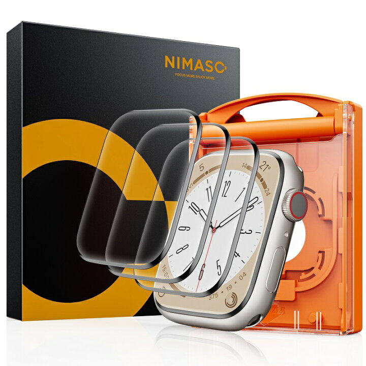 楽天市場】【超簡単に貼り付け! ☆3枚組】NIMASO 新品 Apple Watch 