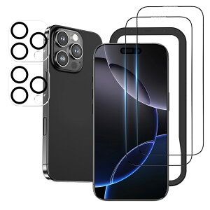 【コスパ抜群・液晶保護2枚+カメラ保護2枚】NIMASOフィルム iPhone16 フィルム iPhone16Pro ガラスフィルム iPhone16 Pro Max 16plus 保護フィルム iphone16promax フィルム レンズカバー iphone16pro max 硬度9H 耐衝