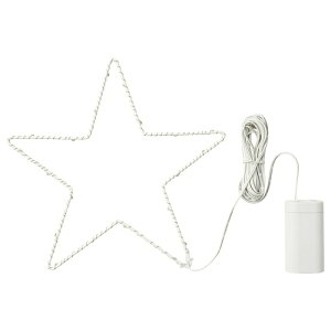 IKEA �C�P�A STRALA �X�g���[�� LED�f�R���[�V�����Ɩ� - �d�r��/���` �V���o�[�J���[ 27 cm