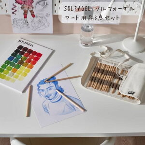 IKEA イケア SOLFAGEL ソルフォーゲル アート用品3点セット