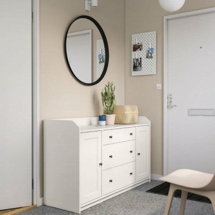 楽天市場】IKEA イケア HAUGA ハウガ サイドボード, ホワイト 140x84 