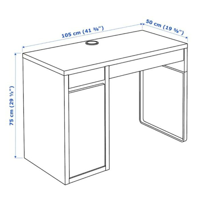 楽天市場】IKEA イケア MICKE ホワイト デスク 105x50cm 50213075 