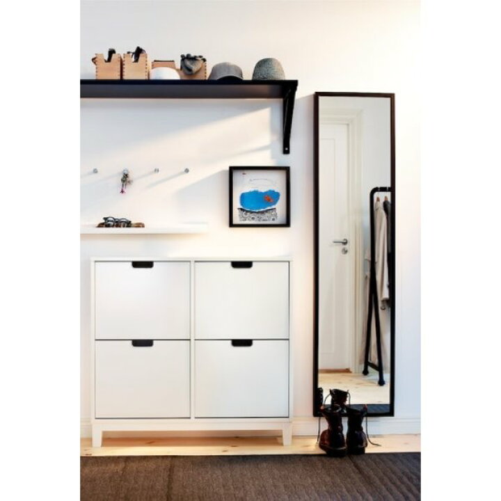 楽天市場】IKEA イケア STALL ホワイト 30178172 靴収納用キャビネット 