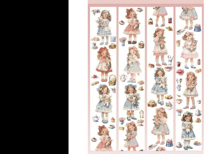 楽天市場】マスキングテープ QYマステ Doll Picnic 5.5cm×5M PET 