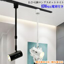 スポットライト レールライト 60W形相当 ダクトレール ロングネック E26 ダクトレール用 ライティングレール用 おしゃれ 照明器具 天井照明 昼光色 電球色 黒 白 長さ伸縮調節可能 電球伸縮調節可能 角度調節可能 調光器非対応 調光器対応 LEDハロゲン電球付き
