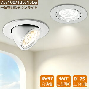LED�_�E�����C�g 75�� 100�� 125�� 150�� �V�䖄�ߍ��� ��̌^ �p�x�L�k��] �X�|�b�g�Ɩ� �k�� ������� �X�܌��� �Z��p �����F ���P�x ������Ή��I �A�p�����V���b�v �M�������[ �z�e�� ��