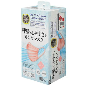 呼吸のしやすさを考えた マスク ピンク ふつうサイズ 30枚入 個包装 不織布 レック