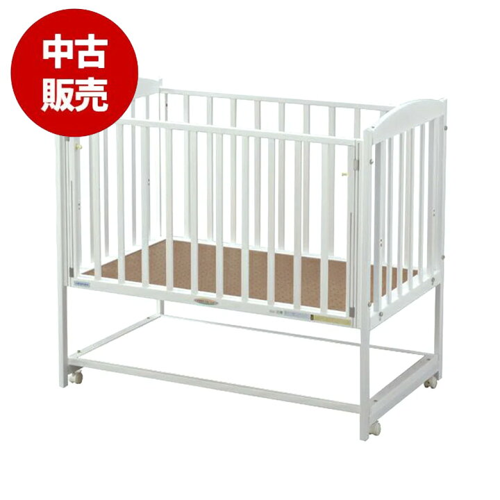 楽天市場】【メンテナンス済み中古】 木製 ベビーベッド ハイタイプ 