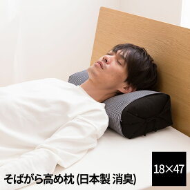【送料無料】そばがら香る 男の高め枕 (日本製 消臭機能付き)