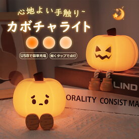 【お買い物マラソン14％OFFクーポン】 ナイトライト ベッドサイドライト 充電式 明るさ調節 雰囲気ライト 夜灯 カボチャライト スタンドライト 子供 誕生日プレゼント ギフト 寝室 オフィス 屋内 インテリア 可愛い 癒し ハロウィングッズ