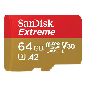 SanDisk TfBXN 64GB SDSQXAH-064G-GN6MN Extreme UHS-I U3 V30 A2 EFX^fW^ }CNSD microSDJ[h microSDXC R:170MB/s W:80MB/s
