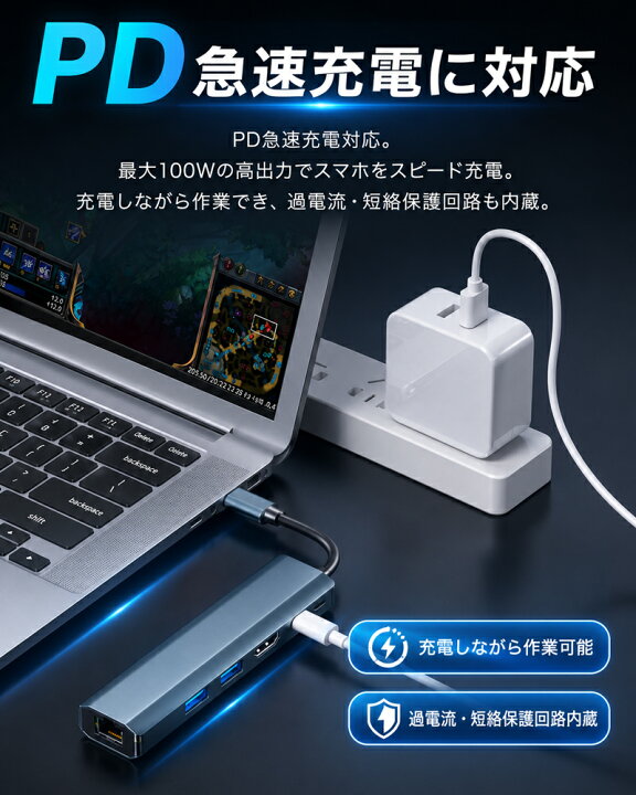 楽天市場】10個セット 楽天1位 新発売 法人 大口向け USB Type-C ハブ 