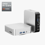 GEEKOM A5 Pro 2026エディション ミニPC AMD Ryzen R5-7530U 搭載(128GBメモリ/6TB SSD拡張対応) アルミ…
