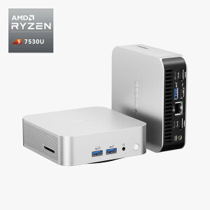 GEEKOM A5 Pro 2026�G�f�B�V���� �~�jPC AMD Ryzen R5-7530U ����(128GB������/6TB SSD�g���Ή�) �A���~�{�f�B �����M 30dB Mini PC 4��ʏo�� 8K@60Hz�Ή� SD�J�[�h�X���b�g Win 11 Pro WiFi 6 Bluetooth LAN �Z�K�F�؍ς� 3