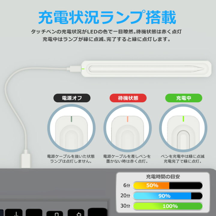 楽天市場】Apple Pencil 第2世代 対応 充電器 タッチペン マグネット 