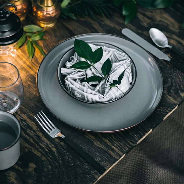 ベアボーンズ プレート アウトドア キャンプ 皿 Set 2枚セット エナメルプレート Plate 食器 Barebones Enamel 2p テーブルウエア