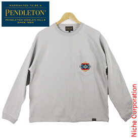 ペンドルトン ロングスリーブ エンブロイダリーTシャツ 19802205 ウェア トップス Tシャツ 長袖 カットソー ラウンドネック 売り尽くし 在庫処分
