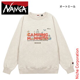 ナンガ エコハイブリッド キャンピングマナーズ ペグアンドロープスウェットシャツ NANGA NW2411-1F702-A アウトドア ウェア トップス トレーナー ポケット 注目商品 nocu