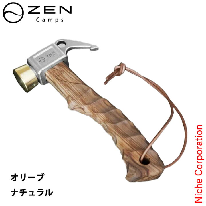 楽天市場】ゼンキャンプス いかづち ペグハンマー オリーブ ナチュラル 