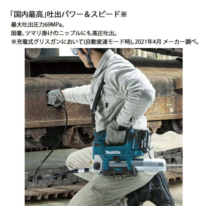 楽天市場】マキタ（makita） 18V 充電式グリスガン 本体のみ GP180DZ 