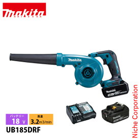 マキタ（makita） 18V 充電式ブロワ バッテリー ・充電器付き UB185DRF ブロア ブロアー ブロワー 電動 電動式 ダストバッグ ダストバッグ付き ハンディ