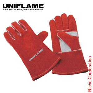 ユニフレーム 焚き火 たき火 焚火 キャンプグローブ レディース キャンプ 手袋 皮 革 アウトドア バーベキュー BBQ 調理