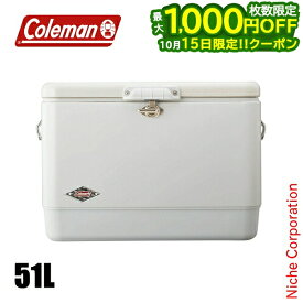【15日は最大1,000円OFF！枚数限定】コールマン 54QT 70THリミテッド スチールベルトクーラー ホワイト 2207174 アウトドア キャンプ 保冷ボックス キャンプ用品 51L 注目商品