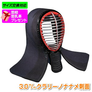 剣道面 剣道防具 面 3.0m/mミシン刺クラリーノナナメ刺【刺繍ネーム無料(3文字まで)】