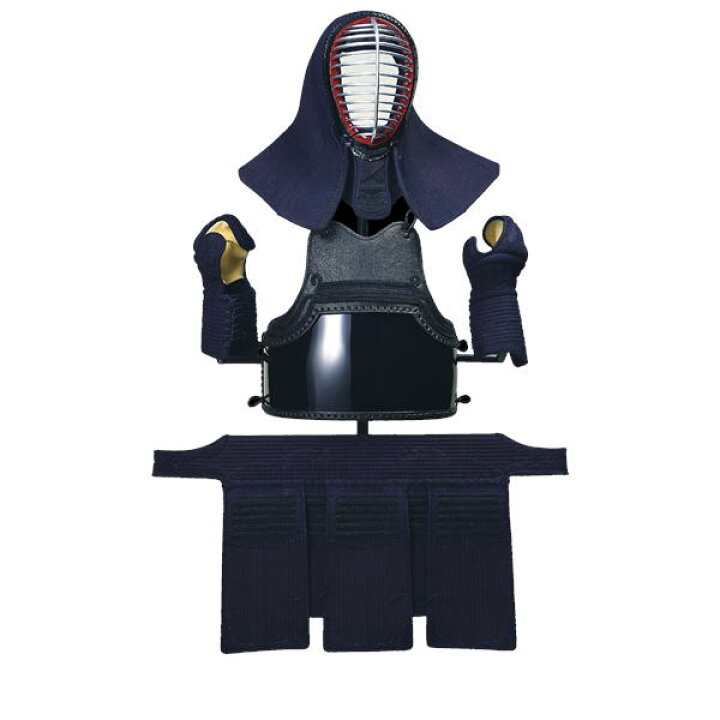 楽天市場】剣道防具セット 松勘工業 閃BLUE 顎 ヘリ紺革 セット (中 大 