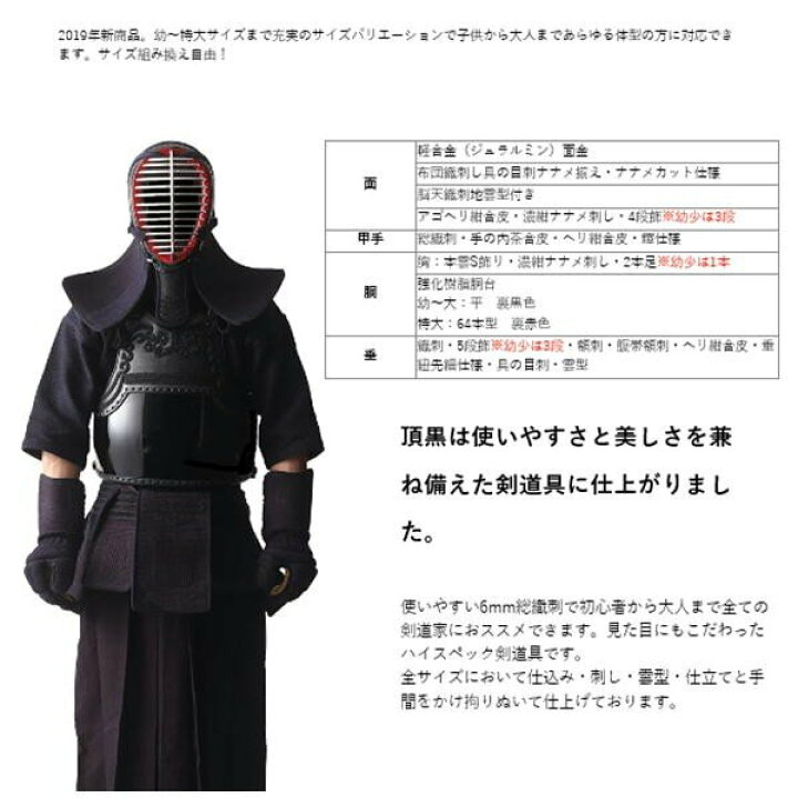 楽天市場】剣道胴 西日本武道具 頂黒 胴単品 （幼年 少年 中 大 特大 