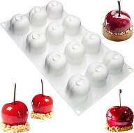 シリコン型 12個付き チェリー型 さくらんぼ シリコンモールド マット ボール 手作り お菓子 ケーキ ゼリ…