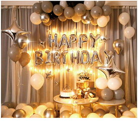 バルーン 誕生日 風船 飾り付け Happy Birthday 風船空気入れ付き バースデー パーティー 高級感 装飾 キラキラ インテリア用品 プレゼント 大人気 結婚式 大人 お祝い 文化祭 記念写真 サプライズ等あらゆる場面で目立つ演出ができます