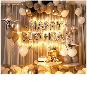 バルーン 誕生日 風船 飾り付け Happy Birthday 風船空気入れ付き バースデー パーティー 高級感 装飾 キラキラ インテリア用品 プレゼント 大人気 結婚式 大人 お祝い 文化祭 記念写真 サプライ