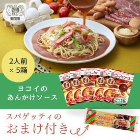 【☆嬉しい特典☆今だけおまけ付き！】 ヨコイのソース 2人前×5箱 創業の味 / 国産 ヨコイ 太麺 パスタ パスタソース パスタセット あんかけスパ あんかけパスタ あんかけ レトルト レトルト食品 まとめ買い 詰め合わせ 名古屋 名物 ご当地 ソウルフード