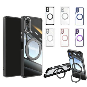 Xperia 10 VII �N���A�P�[�X �ϏՌ� �J�o�[ �N���A ���� ��̌^�����O�t�� �X�^���h�@�\ �X�g���b�v�z�[���t�� �V���v�� �w�ʃP�[�X Sony �\�j�[ �G�N�X�؃��A10 VII 2025���f�� �A���h���C�h ������