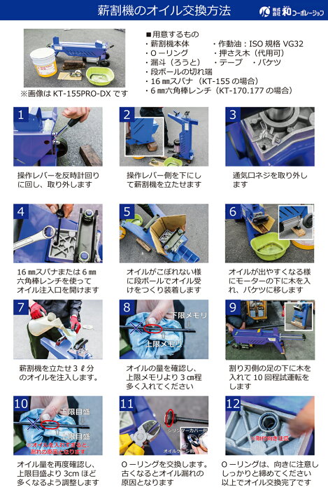 楽天市場】KAZ 和コーポレーション 電動 油圧式 薪割り機 まき割り機 