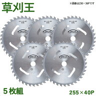 【5枚組】 草刈王 チップソー バクマ工業 BAKUMA 255×40P 外径255mm 40枚刃 草刈り 草刈機 刈払機 炭素…