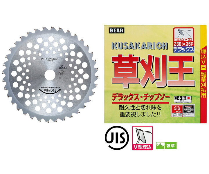 楽天市場】【30枚組】 草刈王 軽量 チップソー バクマ工業 BAKUMA 255 