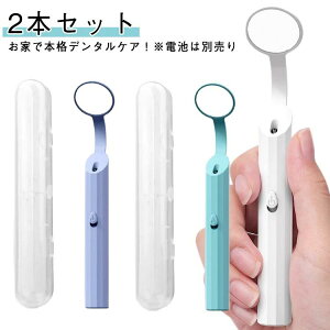 【2本セット】ケース付き デンタルケア 持ち運び 口内ケア 探針 歯垢 セット LED付き歯用ミラー デンタルミラー 【2本セット】ケース付
