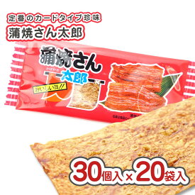 【送料無料】蒲焼さん太郎 (30枚入 x 20袋セット) / 駄菓子 セット セット割引 キャンペーン まとめ買い 箱買い イカ・珍味系のお菓子 景品 縁日ごっこ 業務用 子供会 お菓子 子ども おやつ かばやき 菓道