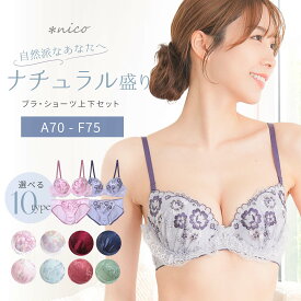 ブラジャー ショーツ セット 【A70 - F75 /選べる10タイプ】 下着 上下セット (bs)【 ブラ レディース ブラセット 20代 30代 40代 ナチュラル 】[メール便不可]