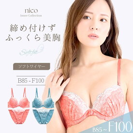 クーポン利用でMAX1200円OFF★ ブラジャー ショーツ B85-F100 大きいサイズ 盛りすぎない 美胸 レース (j-1310-ef)[メール便不可]【ブラセット アンダー100 下着 レディース Fカップ グラマー 上下セット】