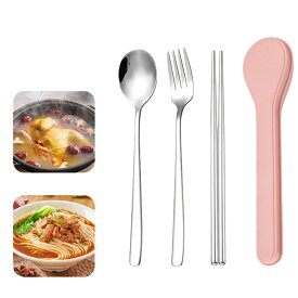 カトラリーセット 韓国 箸 子供用 お弁当 箸 フォーク スプーン 3点セット ランチセット 弁当用 子供用 コンビセット ステンレス ケース付き アウトドア食器セット おしゃれ食器