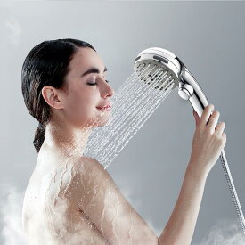 シャワーヘッド 節水 ナノバブル ミスト 美肌 保湿 アダプター付 マイクロバブル 増圧 5階段モード 頭皮ケア 清潔毛穴汚れ 取付簡単 水漏れ防止