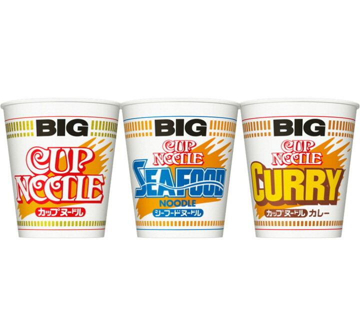 楽天市場 日清食品 Big カップヌードル ビッグ 3点詰合せ カップヌードルbigx4 シーフードbigx4 カレーbigx4 カップ 12個セット ニコショップ 楽天市場店